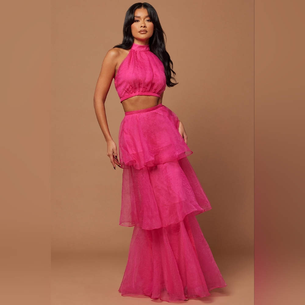 Fashion Nova Luxe Magenta Charlotte Set